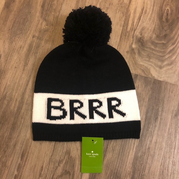 kate spade Accessories - NWT Kate Spade Pom Pom Brrr Beanie